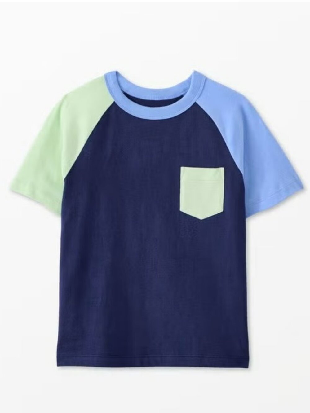 HANNA ANDERSSON Colorblock Short Sleeve Pocket Tee Tshirt Top - 140 (10) - (NEW)